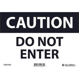 Global Industrial™ Caution Do Not Enter Sign 7x10 Aluminum