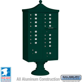 Regency Decorative Cluster Box Unit Short 16 A Size Doors Type III Green USPS Access