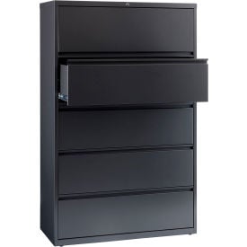 Hirsh Industries® HL10000 Series® Lateral File 42"" Wide 5-Drawer - Charcoal