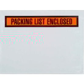 Panel Face Envelopes ""Packing List Enclosed"" Print 7""L x 5-1/2""W Orange 1000/Pack