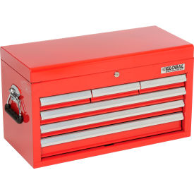 Global Industrial™ 25-15/16"" x 12-1/16"" x 14-3/4"" 6 Drawer Red Tool Chest