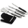Cuisinart 3-Piece Grilling Tool Set w/ Grill Glove Black