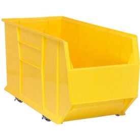 Quantum Mobile Hulk Plastic Stacking Bin 16-1/2""W x 35-7/8""D x 17-1/2""H Yellow