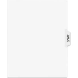 Avery Collated Side Tab T.O.C. Divider T.O.C. 8.5""x11"" 25 Tabs White/White