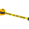 Global Industrial™ Wall Mount Retractable Belt Barrier Yellow Case W/30' Yellow ""Caution"" Belt