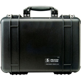 Pelican 1500 Watertight Medium Case With Foam 16-3/4"" x 11-3/16"" x 6-1/8"" Black