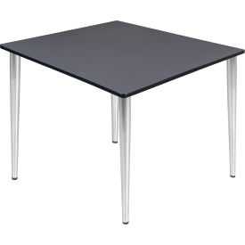 Regency Kahlo 48"" Square Multipurpose Breakroom Tapered Leg Table Grey/ Chrome