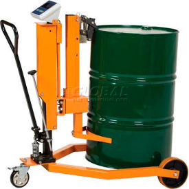 Ergonomic 55 Gallon Drum Truck with Scale DRUM-55-SCL 500 Lb. Cap.