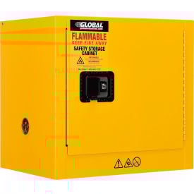 Global Industrial™ Flammable Cabinet Manual Close Single Door 6 Gallon 23""Wx18""Dx22""H