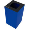 Global Industrial™ Square Recycling/Trash Can with Waste Lid 32 Gallon Blue