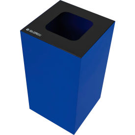Global Industrial™ Square Recycling/Trash Can with Waste Lid 32 Gallon Blue
