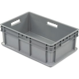 Global Industrial™ Solid Straight Wall Container 23-3/4""Lx15-3/4""Wx8-1/4""H Gray