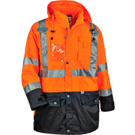 Ergodyne® GloWear® 8386 Hi-Vis Shell Jacket Large Orange