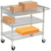 Luxor Wire Transport Cart 400 lb. Capacity 30""L x 18""W x 30""H Silver