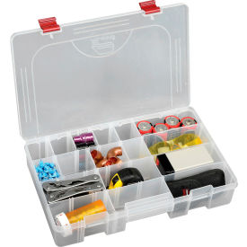 Plano ProLatch™ StowAway® 6-21 Adjustable Compartment Box 14""Wx9-1/8""Dx2-13/16""H Clear