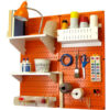 Wall Control Pegboard Hobby Craft Organizer Storage Kit Orange/White 32"" X 32"" X 9""