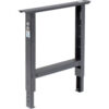 Global Industrial™ Adjustable Height Steel C-Channel Leg For Workbench 36""D Black Each