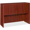 Lorell® Hutch With Doors - 48""W x 17""D x 36""H - Mahogany - Essentials Series