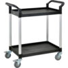 Global Industrial™ Service Cart w/2 Shelves 440 lb. Capacity 26""L x 17""W x 37""H Black