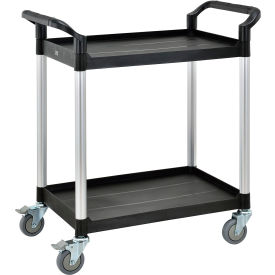 Global Industrial™ Service Cart w/2 Shelves 440 lb. Capacity 26""L x 17""W x 37""H Black