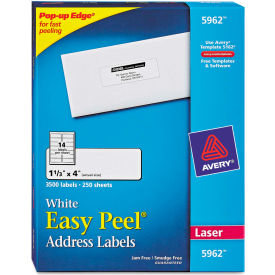 Avery® Easy Peel Laser Address Labels 1-1/3 x 4 White 3500/Box