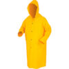 MCR Safety 200CX2 Classic Rain Coat 2X-Large .35mm PVC/Polyester Detachable Hood Yellow