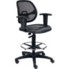 Interion® Vinyl Drafting Stool Black
