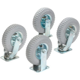 Global Industrial™ 8"" x 2.80"" Full Pneumatic Caster Kit 2 Swivel 2 Rigid