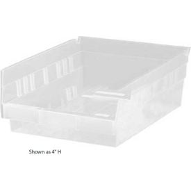 Plastic Nesting Storage Shelf Bin QSB807 8-3/8""W x 11-5/8""D x 8""H Clear