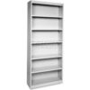 Lorell Fortress Series 6-Shelf Bookcase LLR41292 13""W x 34-1/2""D x 82""H Light Gray