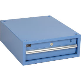 Global Industrial™ Steel Drawer W/ Cylinder Lock 17-1/4""W x 20""D Blue