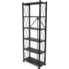 Origami RB-OTM-BLACK 6 tier Bookshelf 24""L x 10-3/5""W x 65""H Black