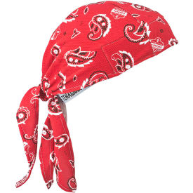 Ergodyne® Chill-Its® 6615 High-Performance Dew Rag Red Western One Size
