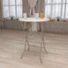 Flash Furniture 32"" Round Bar Height Folding Table Plastic White