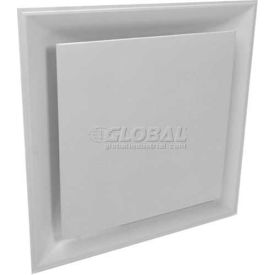 American Louver Stratus Plaque Diffuser With 8"" Neck White STR-PQ-8W