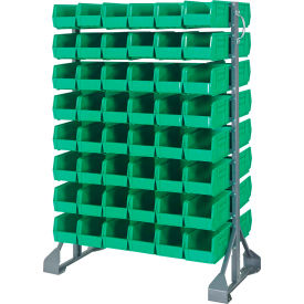 Quantum QRU-16D-230-96 Double Sided 16 Rail Unit With 96 QUS230 Ultra Stack & Hang Bins Green