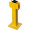 Global Industrial™ Steel Lift-Out Guard Rail In-Line Post Single-Rail 20""H Yellow