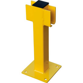 Global Industrial™ Steel Lift-Out Guard Rail In-Line Post Single-Rail 20""H Yellow