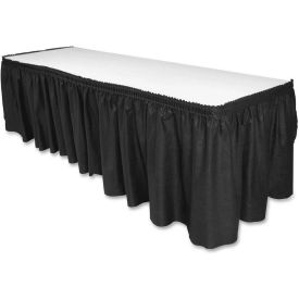 Genuine Joe® GJO11916 Pleated Table Skirt 14'L x 29""W Polyester Black
