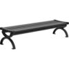 Global Industrial 6' Aluminum Park Bench Black