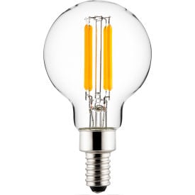Sunlite® LED G16.5 Bulb 120V 5W 500 Lumens Candelabra Screw Base Warm White Pack of 6