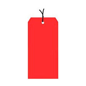 Global Industrial™ Shipping Tag Pre Strung #2 3-1/4""L x 1-5/8""W Red 1000/Pack