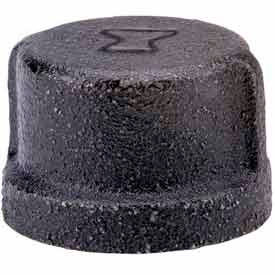 2 In. Black Malleable Cap 150 PSI Lead Free