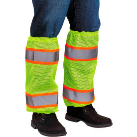 Ergodyne® GloWear® Leg Gaiters Two Tone Mesh Lime 1 Pair