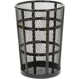 Global Industrial™ Outdoor Steel Mesh Corrosion Resistant Trash Can 48 Gallon Black