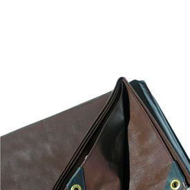 12' x 25' Super Heavy Duty 8 oz. Tarp Brown - BR12x25
