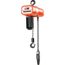 CM Valustar Electric Chain Hoist 1/2 Ton 10' Lift 16 FPM 115/230-1-60 with CC