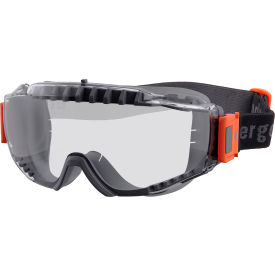 Ergodyne® MODI-FAB OTG Safety Goggles w/ Elastic Strap Vented Frame Clear Lens Gray Frame