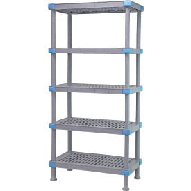 Quantum Millenia™ Shelving Unit 30""W X 18""D X 50""H 5 Open Grid Shelves