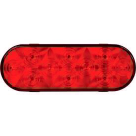 Buyers 6"" Red Oval Stop/Turn/Tail Light With 10 LED With AMP-Style Connection - 5626551